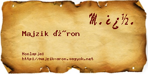 Majzik Áron névjegykártya